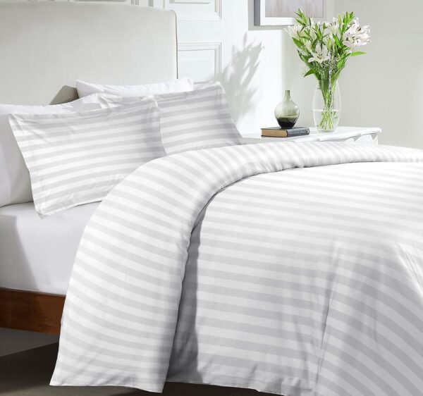 Essence | Single Fitted Sheet (Stripes) – 100×200 – 50% Cotton - 50% Polyester – 260TC