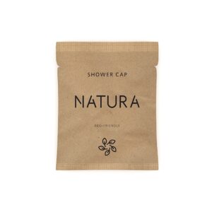 Shower Cap – Corn starch shower cap in paper box with logo print